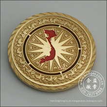 Emblema de ouro redondo, Coin Housing Decoration (GZHY-DH-082)